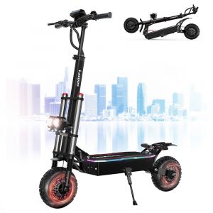 Fengqs Gt8 Pro Trottinette &Eacute;lectrique, Moteur 2800 W X 2, Batterie 67,2 V 38 Ah, Pneus 11 Pouces, Vitesse Maximale 80 Km/H, Autonomie 90 Km, Freins &Agrave; Disque Hydrauliques, Double Suspension - Neuf