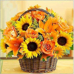 Faites-Le Vous-Même Photo En Strass 5d,Peinture Par Numéro,Panier De Tournesols,Brodeur De Strass - Neuf