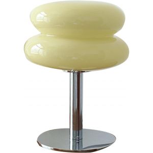 Lampe de table en forme de tarte aux ?ufs,USB,économe en énergie,en forme de champignon,veilleuse pour dortoir,salon,chambre à coucher,chambre d'enfant (Beige) - Neuf