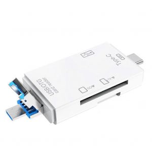 Lecteur de cartes OTG USB 3.0 6 en 1 pour lecteurs de cartes Secure Digital/TF,adaptateur s&eacute;parateur pour t&eacute;l&eacute;phone portable - Neuf