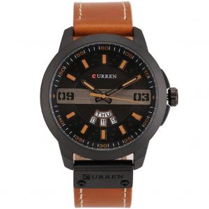 Curren &Agrave; La Mode Calendrier Homme Montre Pu En Cuir Bracelet Quartz Montre-Bracelet &Eacute;tanche Couleur 1 - Neuf