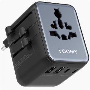 Adaptateur Prise Universelle 28W avec 3 USB-C et 2 USB-A, Adaptateur Prise Anglaise, Adaptateur Prise USA, Adaptateur Prise Japon, Adaptateur Voyage Universel International France, Plug A/C/G/I - Neuf