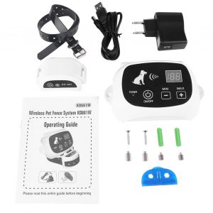 Hjlian Collier De Dressage Electrique Sans Fil Pour Chien, Systeme De Confinement Rechargeable Pour Animaux De Compagnie, Prise Americaine - Neuf