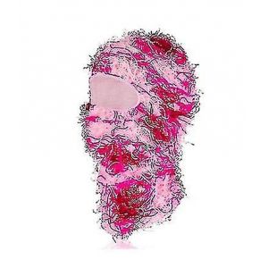 Cagoule Homme Effet Vieilli, Masque De Ski Int&eacute;gral, Bonnet, Masque D'hiver Chaud Et Coupe-Vent En Maille, Pour Hommes Et Femmes, Camouflage Rose - Neuf