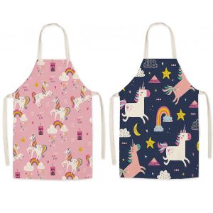 Tabliers de cuisine Enfants Licorne Pack de 2 Tabliers Enfants Tabliers de cuisine Filles Tabliers Licorne Enfants Cuisine Peinture Artisanat Rose 8 à 12 ans - Neuf