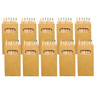 Lot De 10 Crayons De Couleur, Cadeau D'enfant Pour Mariage, Anniversaire, Restaurant, F&ecirc;te D'enfants, Mini Lots - Neuf