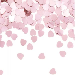 Confettis de table en forme de c?ur pour fête de mariage, enterrement de vie de jeune fille, or rose, 30 g - Neuf