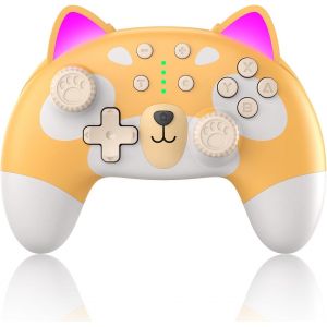 Switch Pro Manette De Commutateur Sans Fil Pour Switch Oled/Switch Lite/Pc, Mouvement 6 Axes, Mignon Chiot Switch Pro Controller Avec Vibration, Manette De Commutation Avec Turbo - Neuf