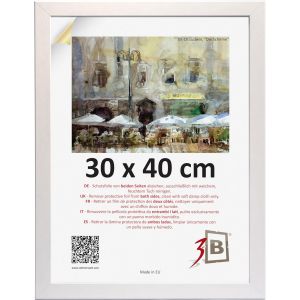 Cadre de l'image HIT - Blanc rustique (blanc vieilli optiquement avec grain de bois visible) - 15x20 cm - cadre photo en bois avec verre acrylique - Neuf