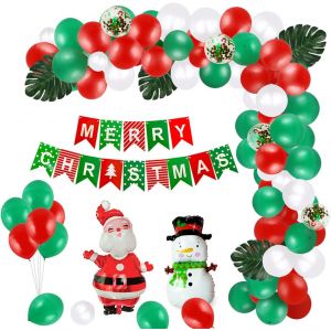 100pcs de No&euml;l Guirlande Ballon Arc Kit Joyeux No&euml;l Banni&egrave;re, - Neuf