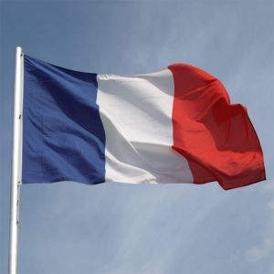Mevronisshop-Drapeau France - 240x150 Cm - Grand Drapeau Fran&ccedil;ais Tricolore Polyester Avec ?Illets M&eacute;talliques - C&eacute;l&eacute;brations F&ecirc;te Sportif &Eacute;v&eacute;nement- 8 X 5ft Bleu Blanc Rouge - Neuf