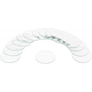 Kal-16pcs Verre De Montre En Cristal, 29mm Lentilles De Verre Rondes Uniques Pour Le Visage De Montre, Pièces De Rechange Pour Réparateur De Montres, Clair - Neuf