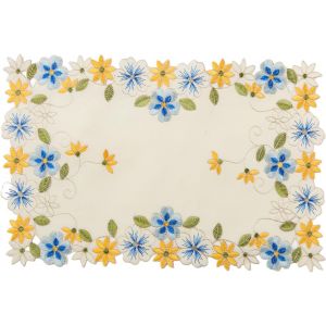Eryi-Lot De 2 Napperons Rectangulaires En Dentelle Brodée Pour Mariage, Anniversaire, Dîner, Fête (Rectangulaire) - Neuf
