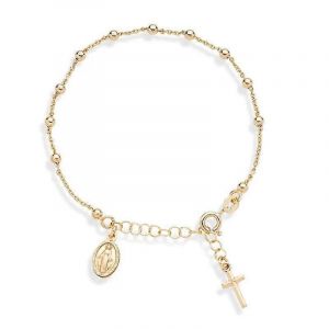 Nouvelle Mode Femmes Religieuse Vierge Marie Et Croix Pendentif Perles Cha&icirc;ne Bracelet Femmes Partie Vierge Marie Bracelet Ajustable - Neuf