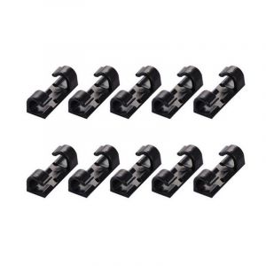 Serre-câbles noir, 64 pièces, support de câble avec base adhésive, ensemble de serre-câbles de bureau, cordon d'alimentation - Neuf