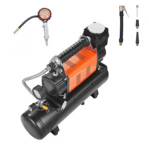 Compresseur d'air Robuste 12 V-Duoku-Kit de R&eacute;servoir 6 L-Gonfleur Pneu Portable 6,35 CFM-Compresseur d'air Tout-terrain 150 PSI - Neuf