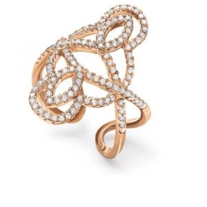 Bague Femme - Folli Follie - 3r15s077rc - Acier Inoxydable - Oxyde De Zirconium - Rose - Neuf
