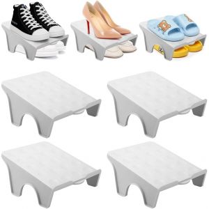 Kgabery-Lot De 4 Organiseurs De Rangement À Chaussures-Gain De Place-Double Couche-Économie D'espace-Pour La Maison,Le Salon - Neuf