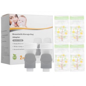 Lot De 2 Sachets De Conservation Pour Lait Maternel De Maternite, Adaptateur A Clip Pour Tire-Lait Et 4 Sachets De Lait Maternel - Neuf