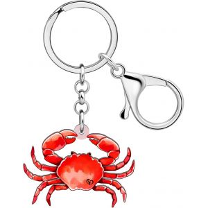 KAL-Acrylique Méduse Porte-Clés Requin Porte-Clés Anneau Pieuvre Crabe Tortue Charms Pour Femme Filles Portefeuille Accessoires Sac À Main - Neuf
