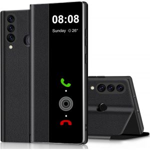 KALANKA-Coque pour Huawei P30 Lite Clear View Cover Coque pour Huawei P30 Lite Etui Cuir &agrave; Rabat Clapet Protection Case Flip Cover Folio Silicone Mince, Douce 360 Full Body Antichoc Housse - Neuf