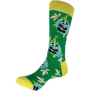 Jgd-Deluxebase Chaussettes Panda En Coton Bio Et Polyester Recycl&eacute; Panda Chaussettes Fantaisie Imprim&eacute; Animal Pour Homme, Femme & Enfant Chaussettes Fun Unisexe, Uk 7.5-11 (Taille L), Panda, 7.5-11 - Neuf