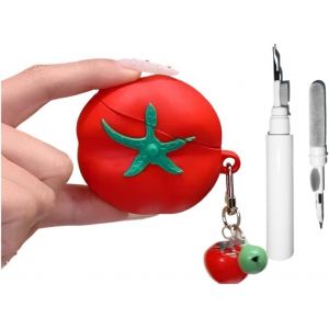 LORANKA-&Eacute;tui [3 en 1] mignon compatible avec AirPods Pro 3 avec porte-cl&eacute;s, &eacute;tui en silicone souple 3D avec motif d'animal de dessin anim&eacute; en forme de chat, kit de stylo de nettoyage, &eacute;tui de - Neuf