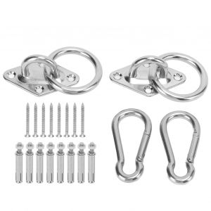 Kit De Suspension De Plafond En Acier Inoxydable, Support De Suspension Haute Durete, Crochet De Suspension Pour Balancoires De Hamac De Yoga - Neuf