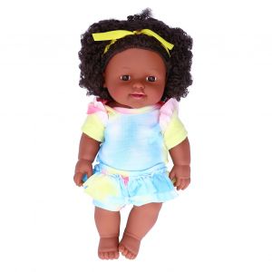 Jolie Poupee Africaine De 30 Cm, Simulation De Fille Noire, Jouet De Jeu De Role Pour Enfant, Cadeau D'anniversaire, Q12-080c - Neuf