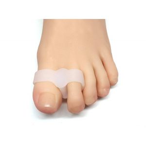 Séparateurs D'orteils À 2 Boucles - Lot De 4 Correcteurs En Gel Souple - Blanc - Neuf