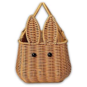 Panier de pique-nique tissé à la main en forme d'?uf de Pâques,panier de rangement de fruits - Neuf