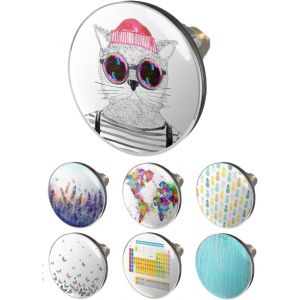 SJZG-- Bonde Universelle 34-41 Mm | Pop Up Lavabo Avec Filtre Anti-Clogging | Extra Étanche Avec Triple Joint | Bouchon Chat Hipster De Berlin - Neuf