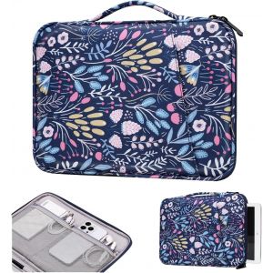 Kal-9-11"" &Eacute;tui De Tablette Pour Ipad 11 Pouces A16 2025, Ipad 10,9""/10,2"", Galaxy Tab A9+/A9 Plus 11"", Sac De Protection Avec Poches, Fleur Color&eacute;e - Neuf