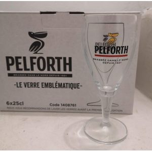Lot De 6 Verres &Agrave; Pied Bi&egrave;re Pelforth 25 Cl, Neuf Et Officiel - Neuf