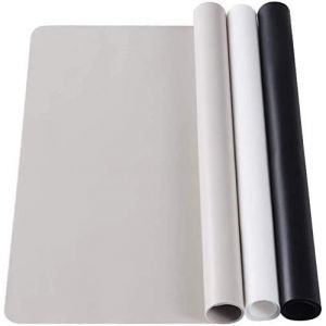 Ayuhr-Grand Tapis De Table En Silicone 30 X 40 Cm, Antidérapant, Résistant À La Chaleur, Anti-Adhésif, Réutilisable, Adapté À Un Usage Alimentaire (Gris, Noir Et Transparent, 40 X 30 Cm) - Neuf