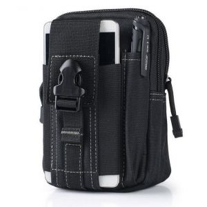 Sac banane tactique (noir), sac banane universel pour l'extérieur | Sac banane utilitaire avec étui pour téléphone pour le sport, la randonnée, le camping et les voyages - Neuf