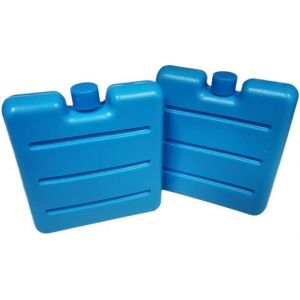 KALANKA-686465 Lot de 2 bacs réfrigérants pour lunch bag, pains de glace, pains de glace pour glacière, accumulateur de froid, Plastique, Gel réfrigérant, Bleu, 7,7 x 7,3 cm - Neuf