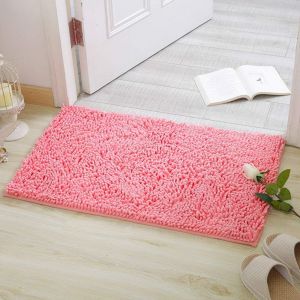 Kal-Soft Shag Tapis De Bain Tapis Cuisine Porte Pieds De Porte Tapis Bande Antidérapante Paillasson Absorbant Tapis De Bain Douche Shaggy Tapis - 50 X 80 Cm, Violet Sang - Neuf