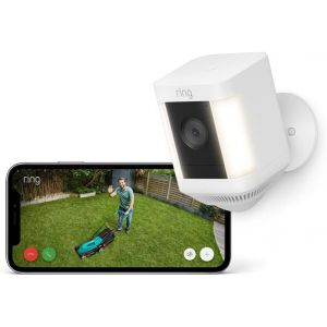 Caméra Spotlight Plus sans fil (Spotlight Cam Plus Battery)| Caméra surveillance extérieure wifi, vidéo HD 1080p, audio bidirectionnel, projecteurs LED | Essai Home gratuit 30 j. - Neuf