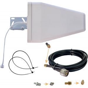 SUBZONAL-9dBi Antenne 5G/4G LTE, Compatible avec Orange, Bouygues, SFR, et Free Mobile. Antenne Directionnelle Extérieure, Supporte Tous Les opérateurs en France. Câble 3 mètres SMA/RP-SMA/TS9 - Neuf