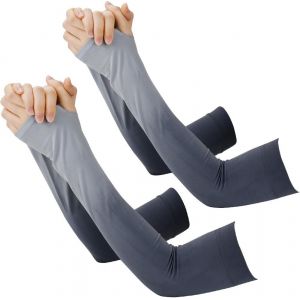 2 Paires Manchettes De Bras Avec Gant Homme Femme Manchettes De Bras Extensible.[D129] - Neuf