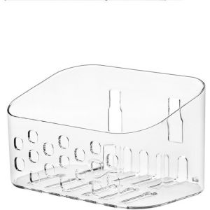 Etag&egrave;re Douche, Serviteur de Douche Sans Per&ccedil;age, Panier Salle de Bain Mural pour Salle de Bain et Cuisine, Plastique Transparent - Neuf