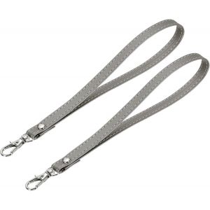KAL-Pcs Dragonne De Poignet, Dragonne De Poignet En Cuir Pu Pour Remplacement De Clés De Coque De Téléphone Portefeuille Sac À Main, Gris - Neuf