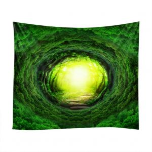 Hjlian Tapis De Plage 3d A Suspendre, Style Foret, Tapisserie Pour Pique-Nique, 150 X 130 Cm - Neuf