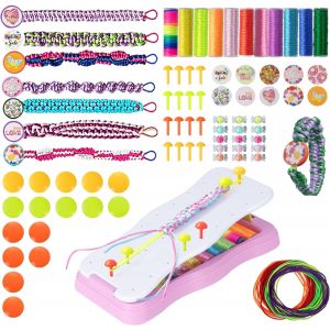 Kalanka-Kit Bracelet Bresilien Et D'amitié, Ensemble De 154 Bracelets D'amitié, Ensemble De Tressage Artisanal Avec Accessoires De Bonbons, Artisanat Pour Filles Âgées De 6 Ans Et Plus - Neuf