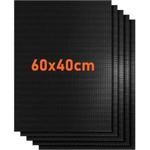 LETNERNY-Tapis De Cuisson Barbecue 40 * 60 Cm, 5 Pièces Gaz/Electrique/Charbon Bbq Tapis Four Non Stick Four En Téflon, Réutilisable, Nettoyage Facile Et Anti-Adhérent, Peut Être Coupé - Neuf
