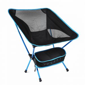 Portable Chaise De Camping Pliante, Sac De Transport Et De La Poche De Côté, Ultra Léger, Chaise De Camping Pliante, Portable, Chaise De Camping Pliante Pour Les Plages, La Pêche, Pique-Nique (Bleu) - Neuf
