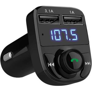 Chargeur De Voiture Mains Libres, Transmetteur Fm Bluetooth Sans Fil - Neuf