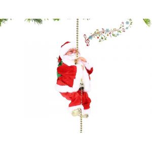 Père Noël grimpeur électrique avec échelle - Décoration de Noël - Neuf