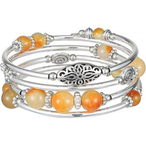 Kalanka-Envelopper Le Bracelet En Couches D'argent Avec Perles Bracelets Rigides Empilables Bohème Bijoux Cadeaux Pour La Fête Des Mères - Neuf